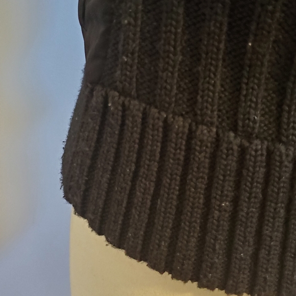 💥✨️ JUNE rabbit Fur/Leather Reversible black Vest - size M/L ✨️💥 - Picture 8 of 9